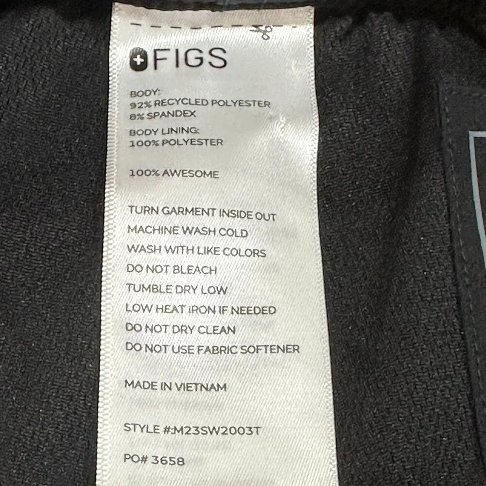 FIGS Cairo Cargo Pants 2XL Tall‎ Black Medical Healthcare Nurse Hospital